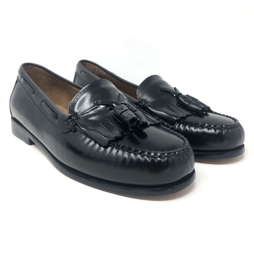 GH BASS Co Washington Kiltie Tassel Loafer Womens Sz 9 VTG Black Leather Weejun
